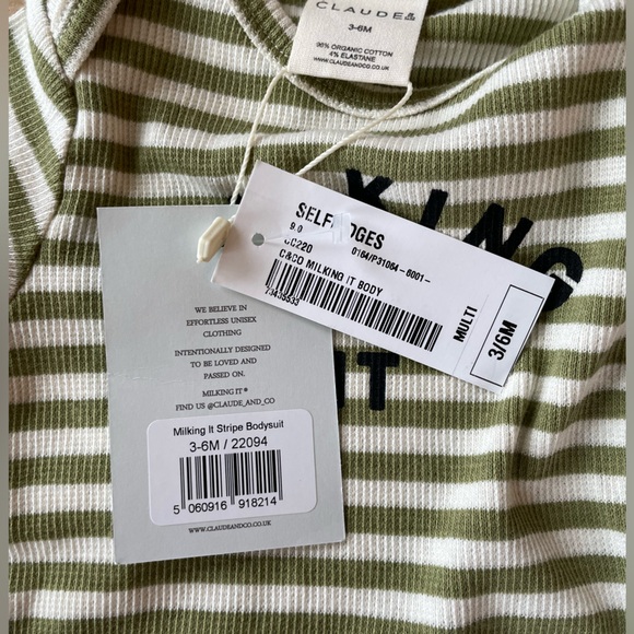 Milking It Striped Baby Outfit - Picture 6 of 7